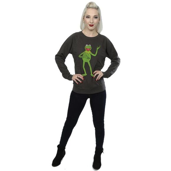 The Muppets Womens/Ladies Classic Kermit Heather Sweatshirt / Light Graphite - Picture 4 of 5